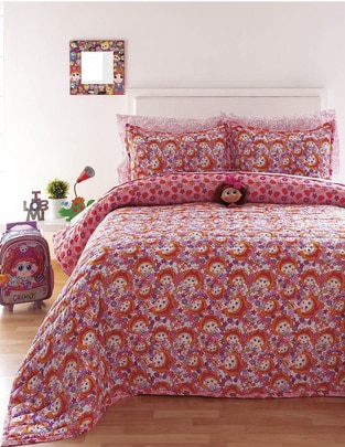 Set de colcha Chamoy Flores Set de colcha Chamoy Flores