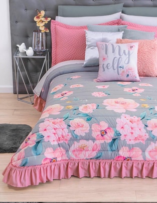 Set de colcha Peonias