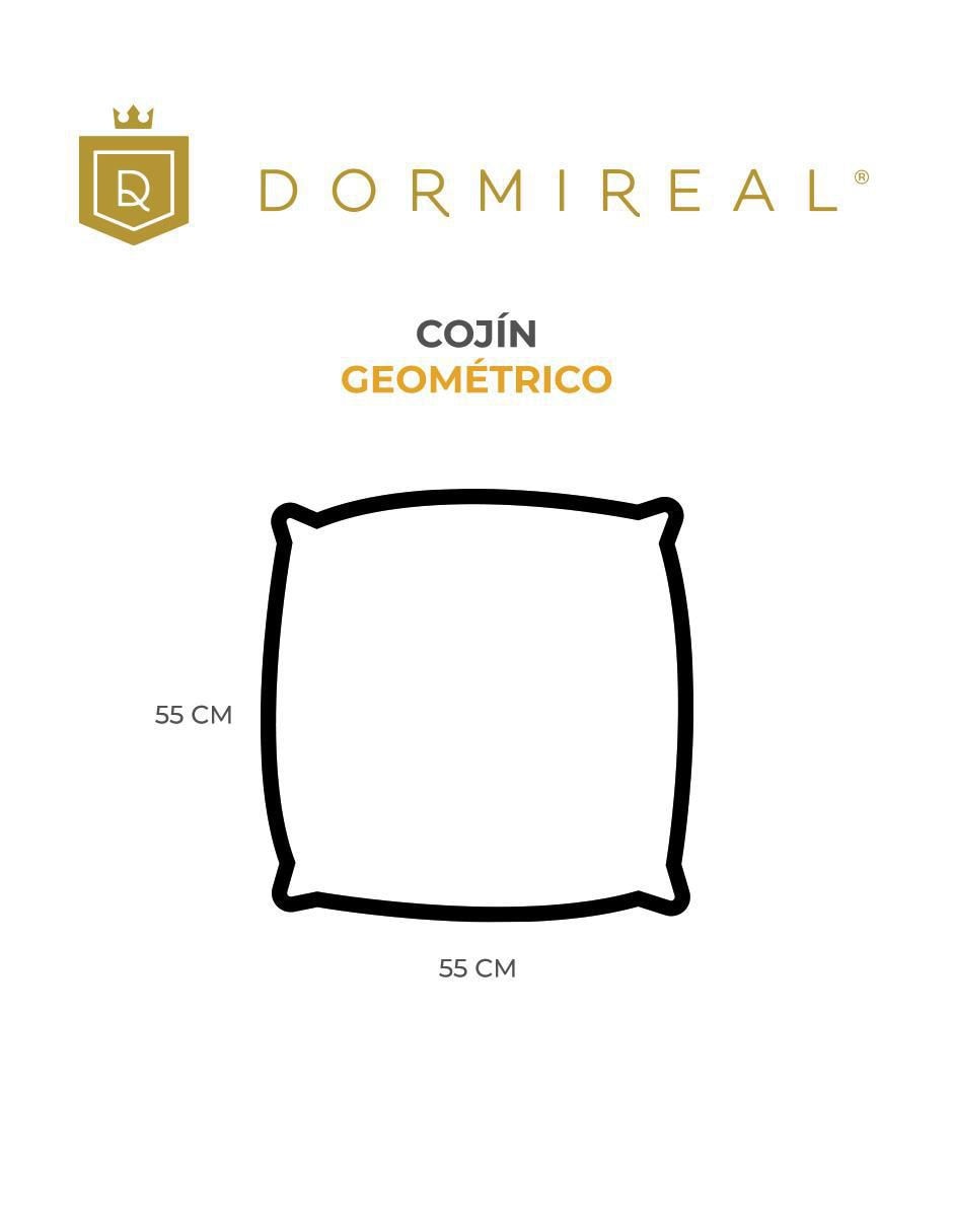 Cojín decorativo geométrico azul 4