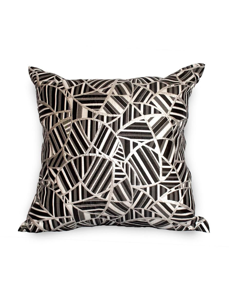 Cojín decorativo geométrico negro Cojín decorativo geométrico negro