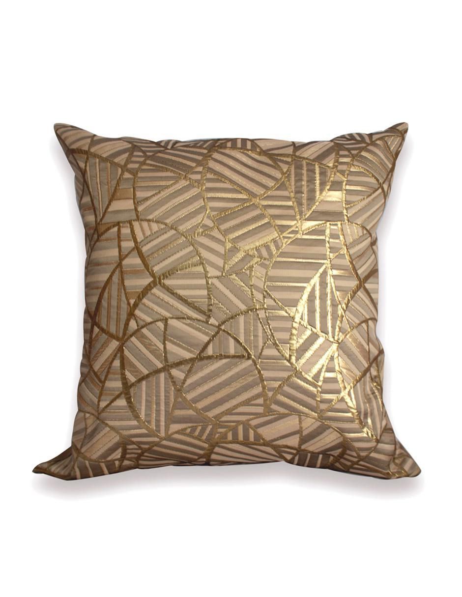 Cojín decorativo geométrico oro