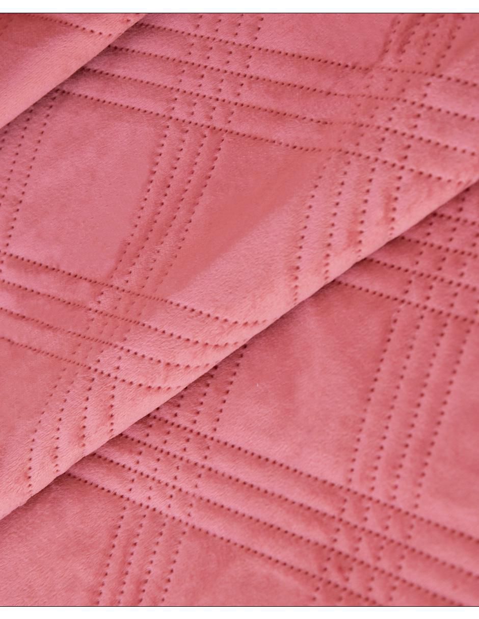 Set de colcha Dormireal Velvet Palo De Rosa