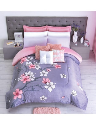 Cobertor UltraCálido Lila estampado floral Cobertor UltraCálido Lila estampado floral