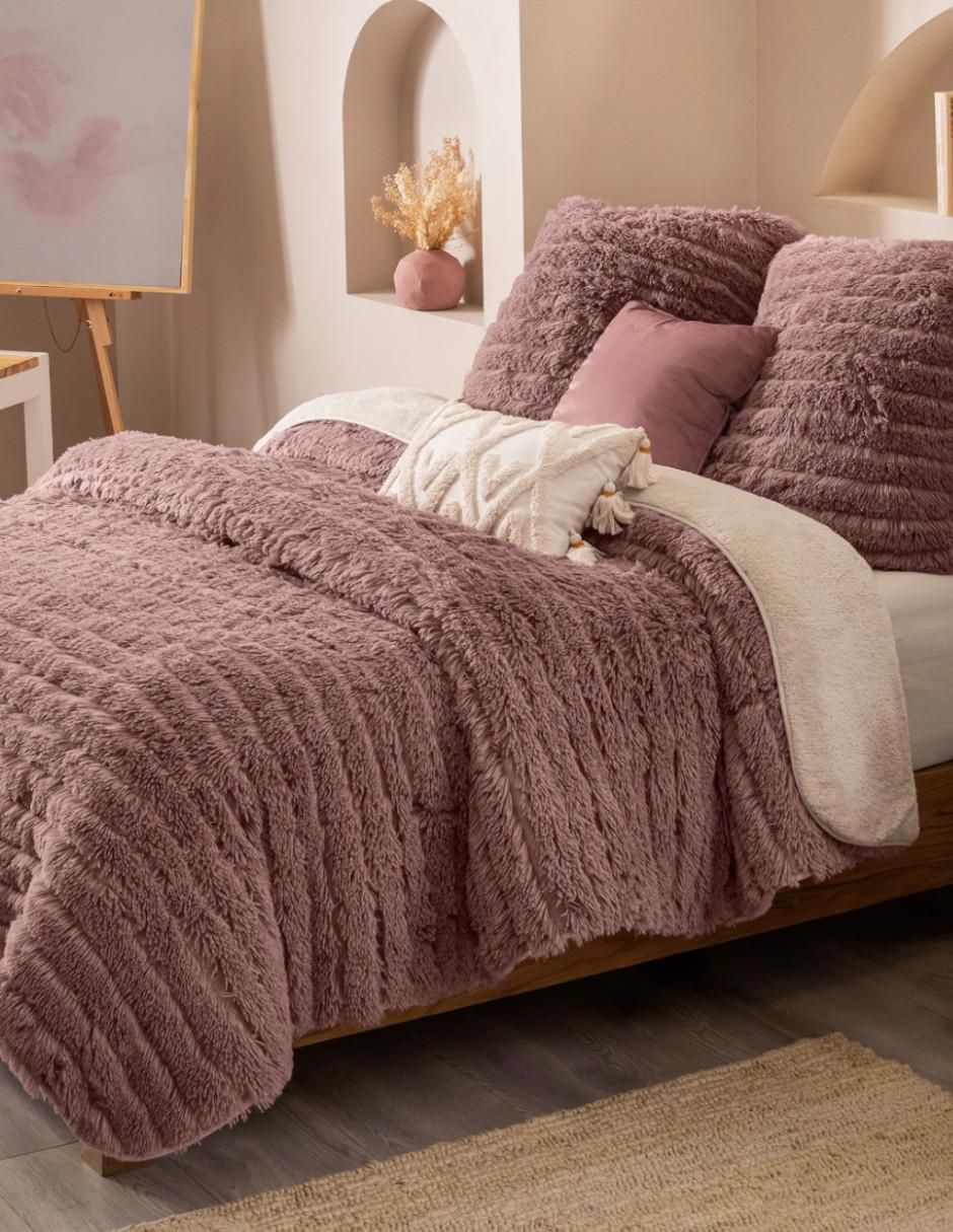 Cobertor Faux Fur Cozy Malva 2
