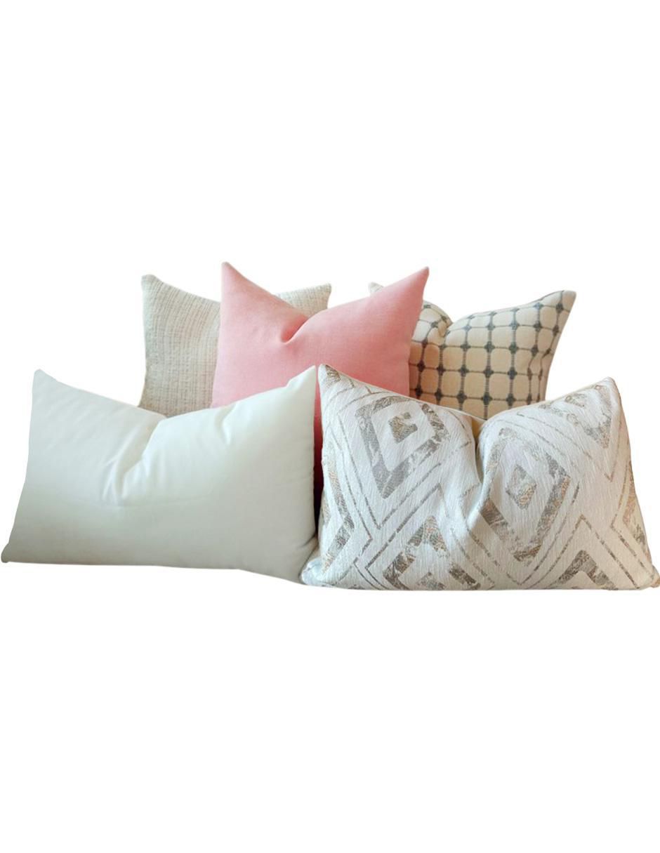Set de cojín decorativo pink white