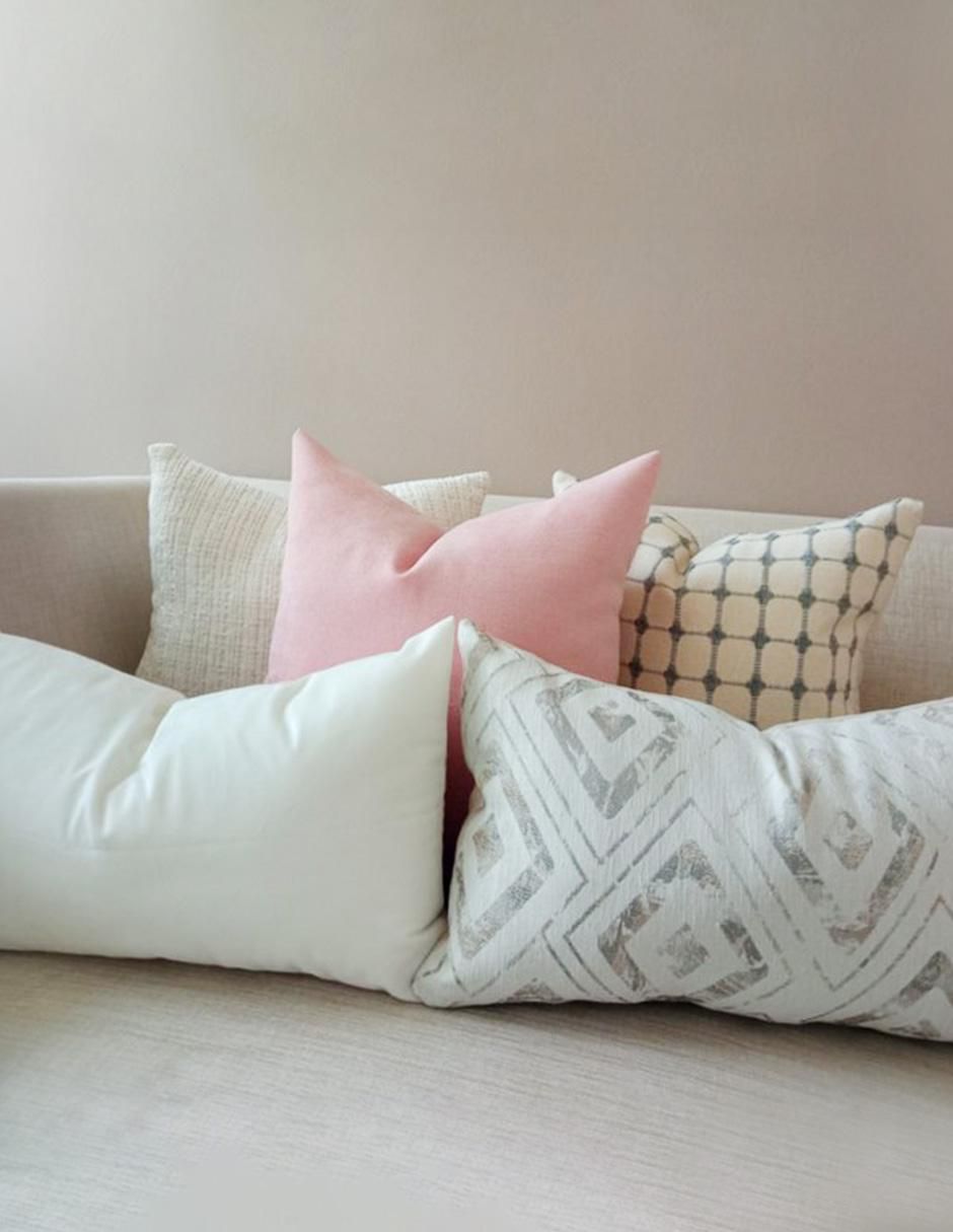 Set de cojín decorativo pink white