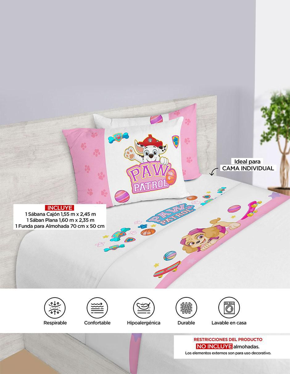 Juego de sábanas de microfibra Paw Patrol Flores 4