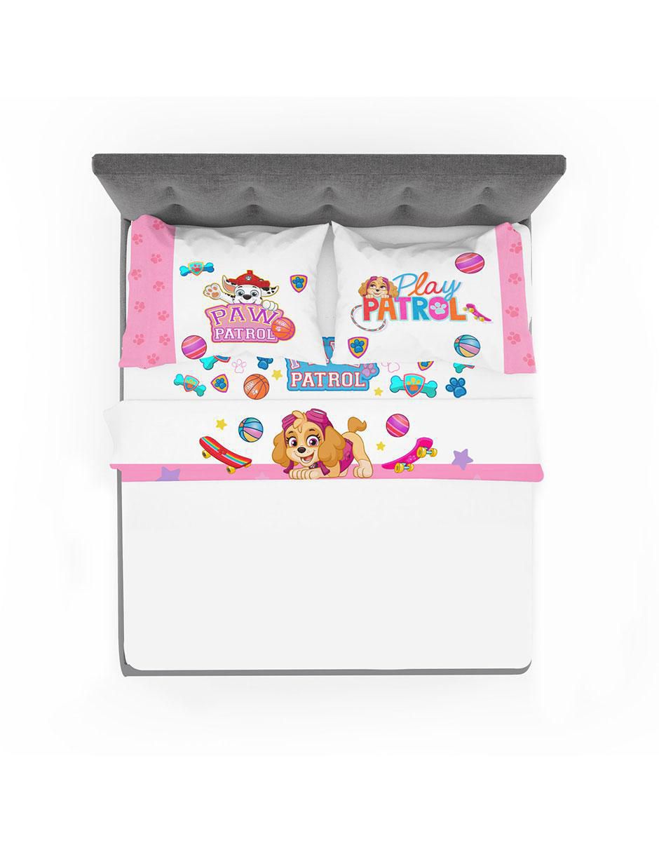 Juego de sábanas de microfibra Paw Patrol Flores 2