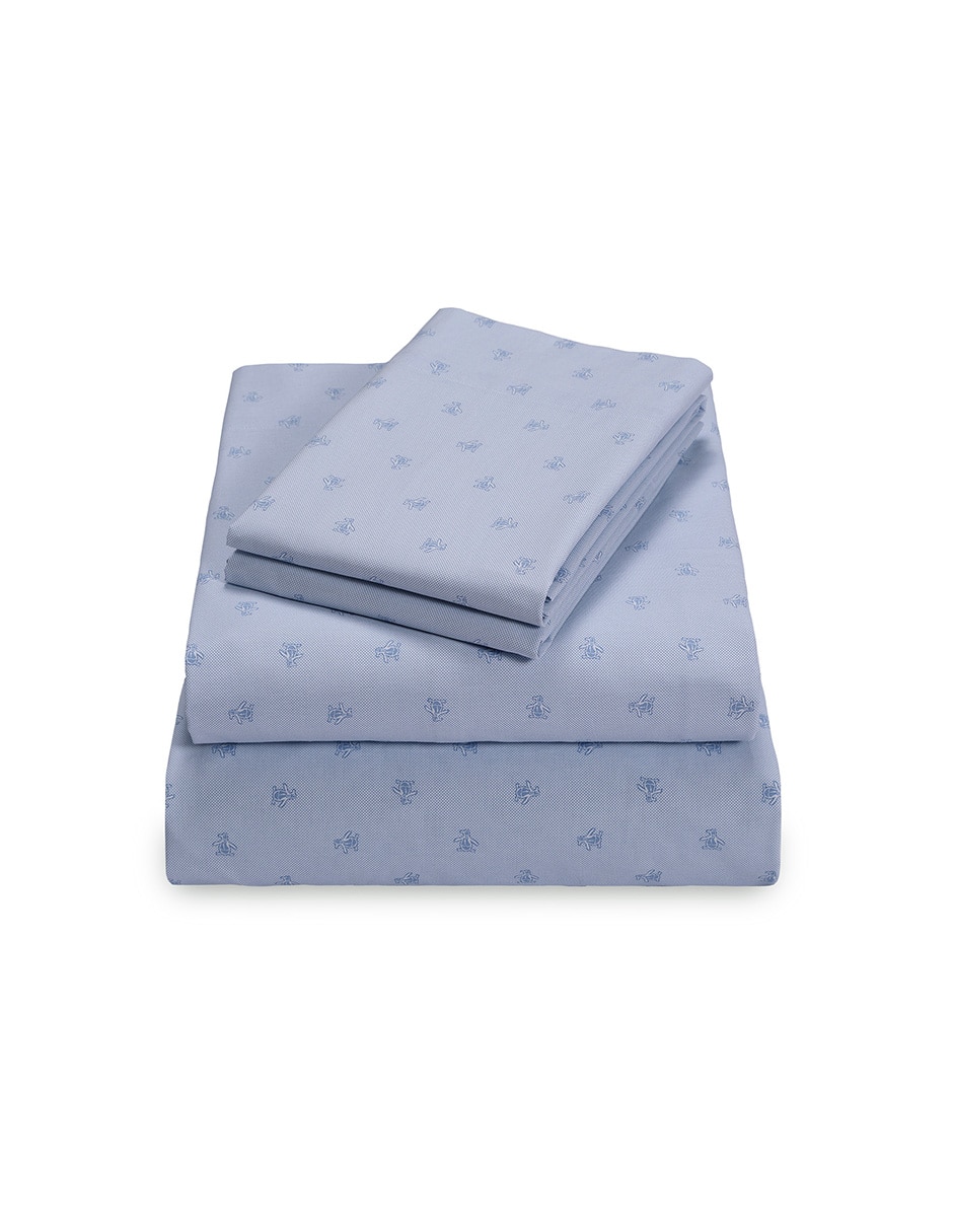 Juego de sábanas de algodón Original Penguin malta blue