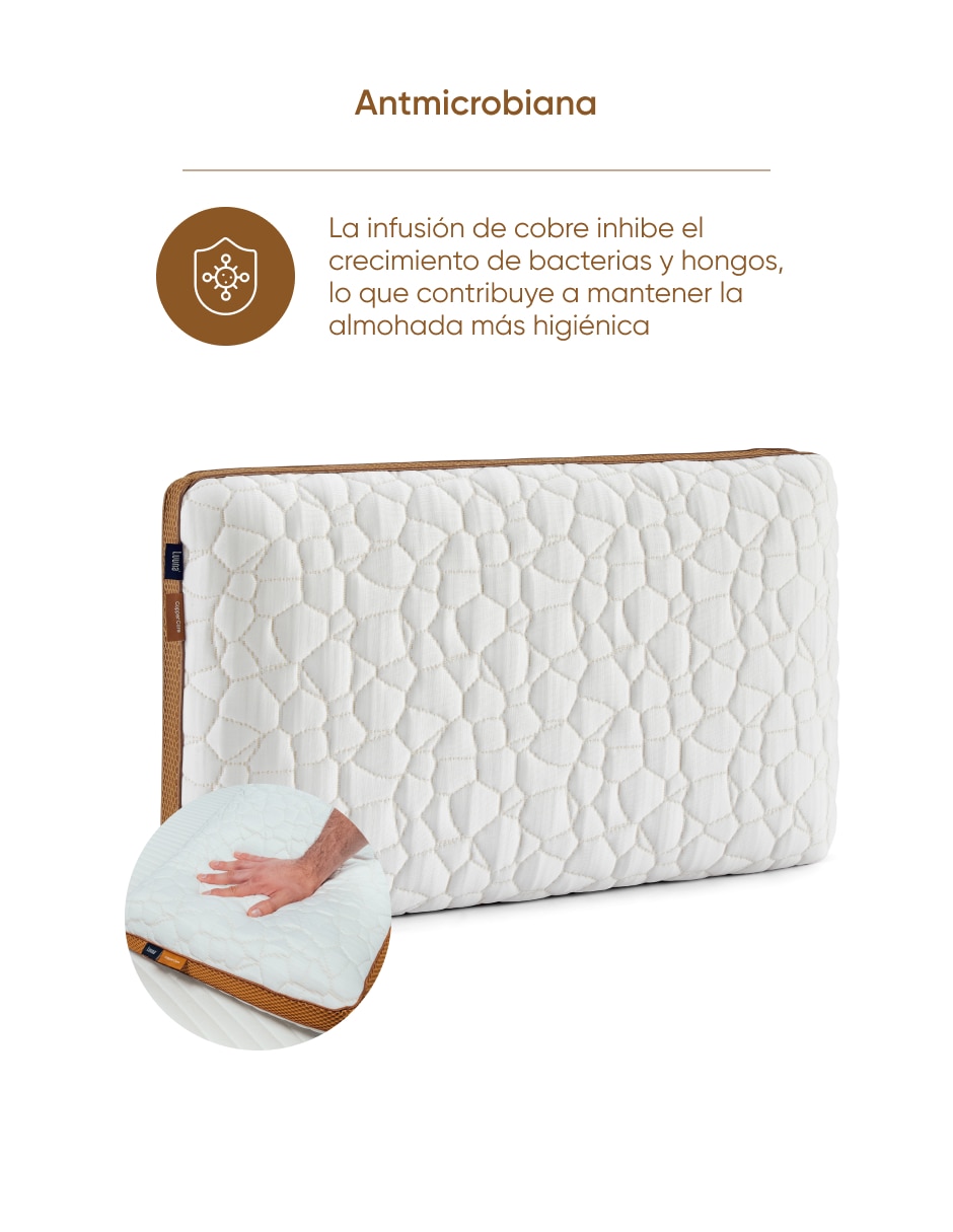 Almohada Luuna Copper Care firmeza alta