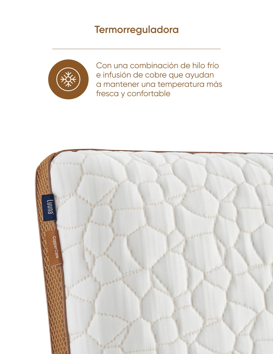 Almohada Luuna Copper Care firmeza alta
