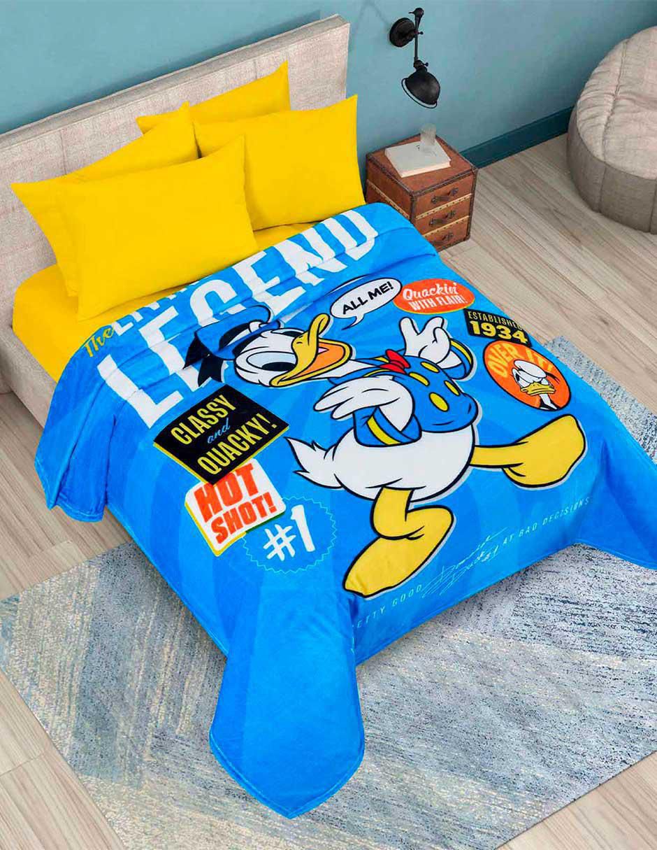 Cobertor Donal Duck Serenity Matrimonial Donald Hot Blue