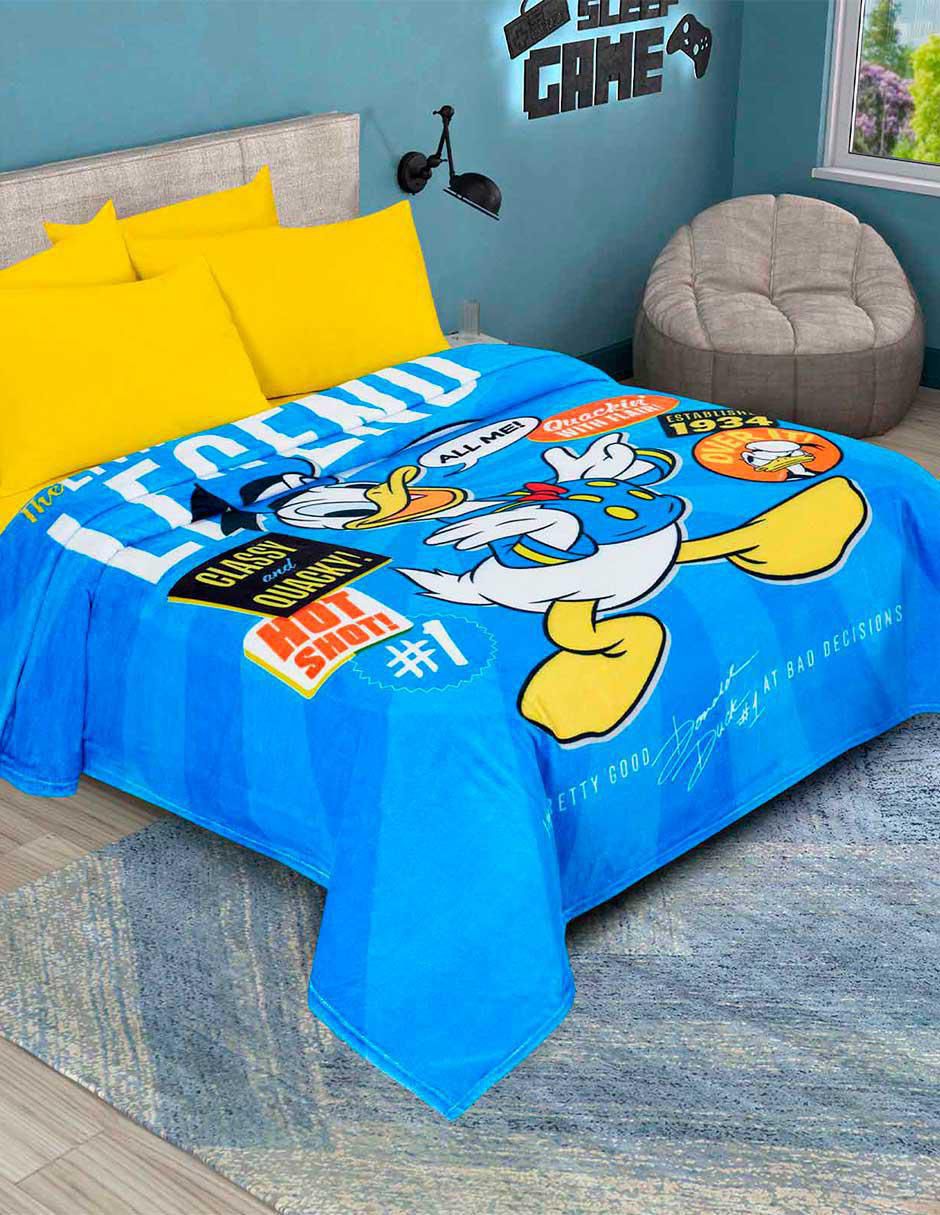 Cobertor Donal Duck Serenity Matrimonial Donald Hot Blue 3