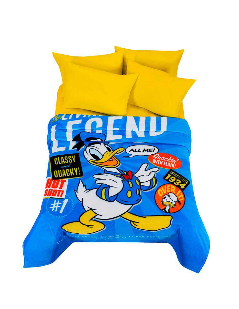 Cobertor Donal Duck Serenity Matrimonial Donald Hot Blue 2