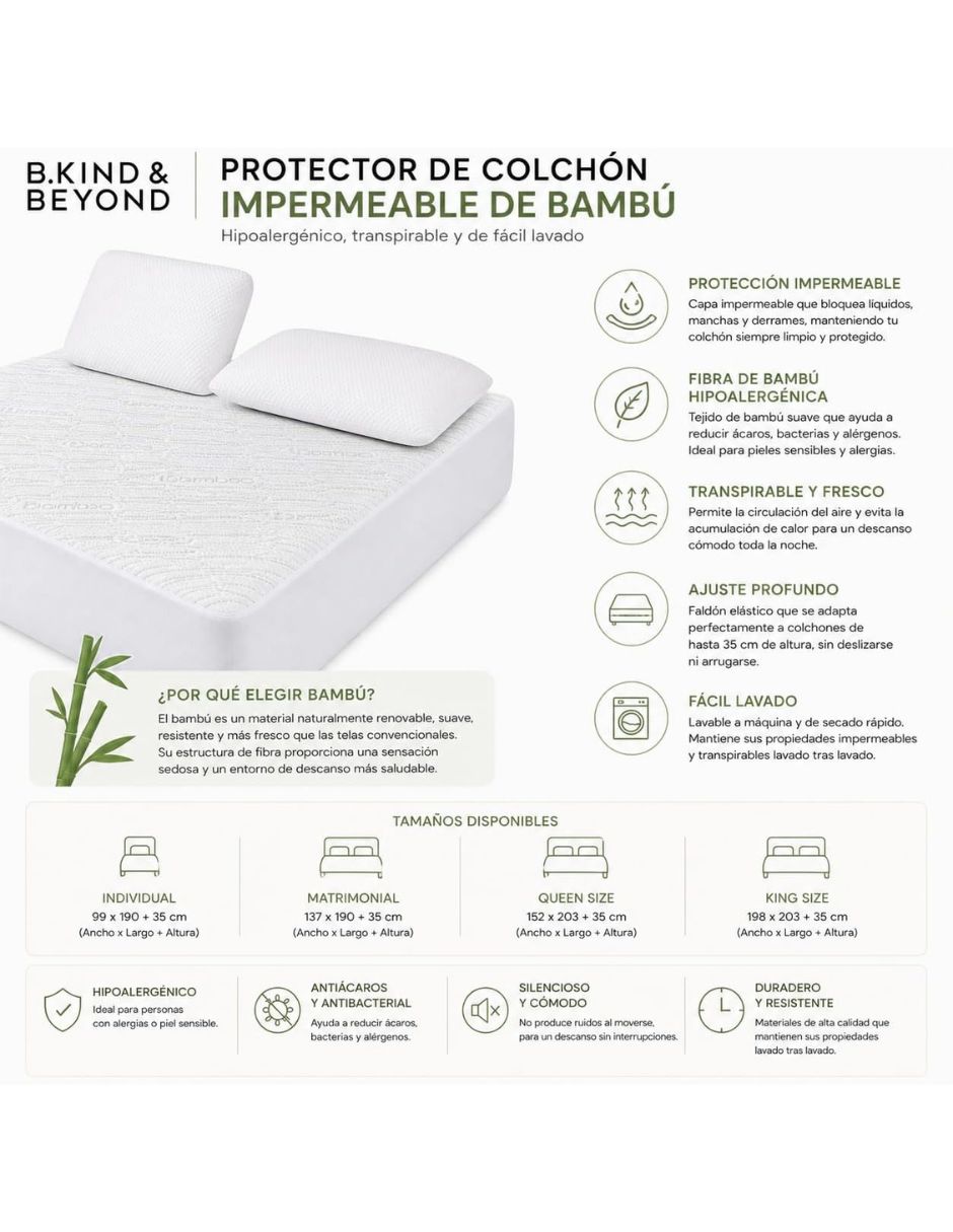 Protector de colchón B.Kind & Beyond transpirable