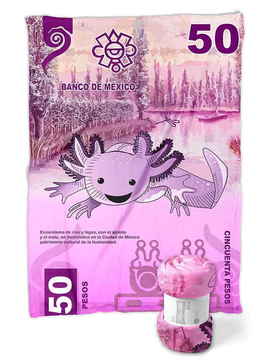 Frazada Ajolote Ajolote Billete de 50 Ajolopesos