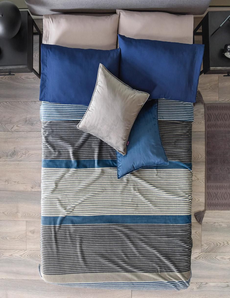Cobertor  Michigan estampado a rayas 2