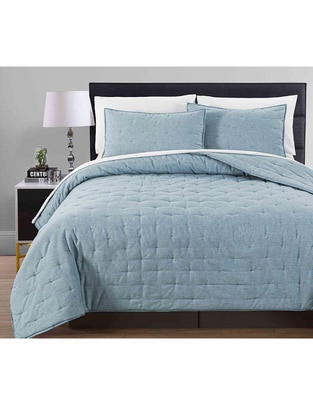 SET COLCHA LINEN, MAT-QS, VERDE HAUS