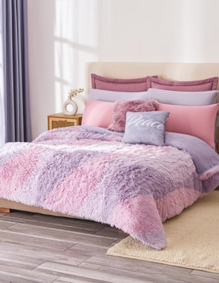 Cobertor Coquette Lilac Rosé estampado texturizado Cobertor Coquette Lilac Rosé estampado texturizado