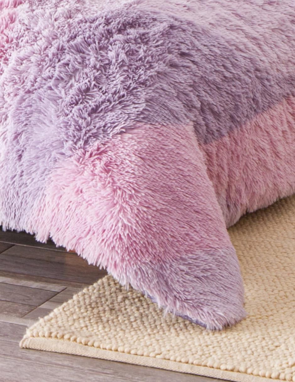 Cobertor Coquette Lilac Rosé estampado texturizado