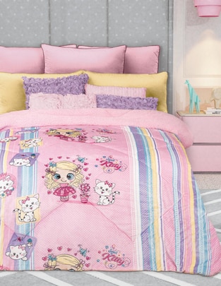 Cobertor Kitty estampado infantil