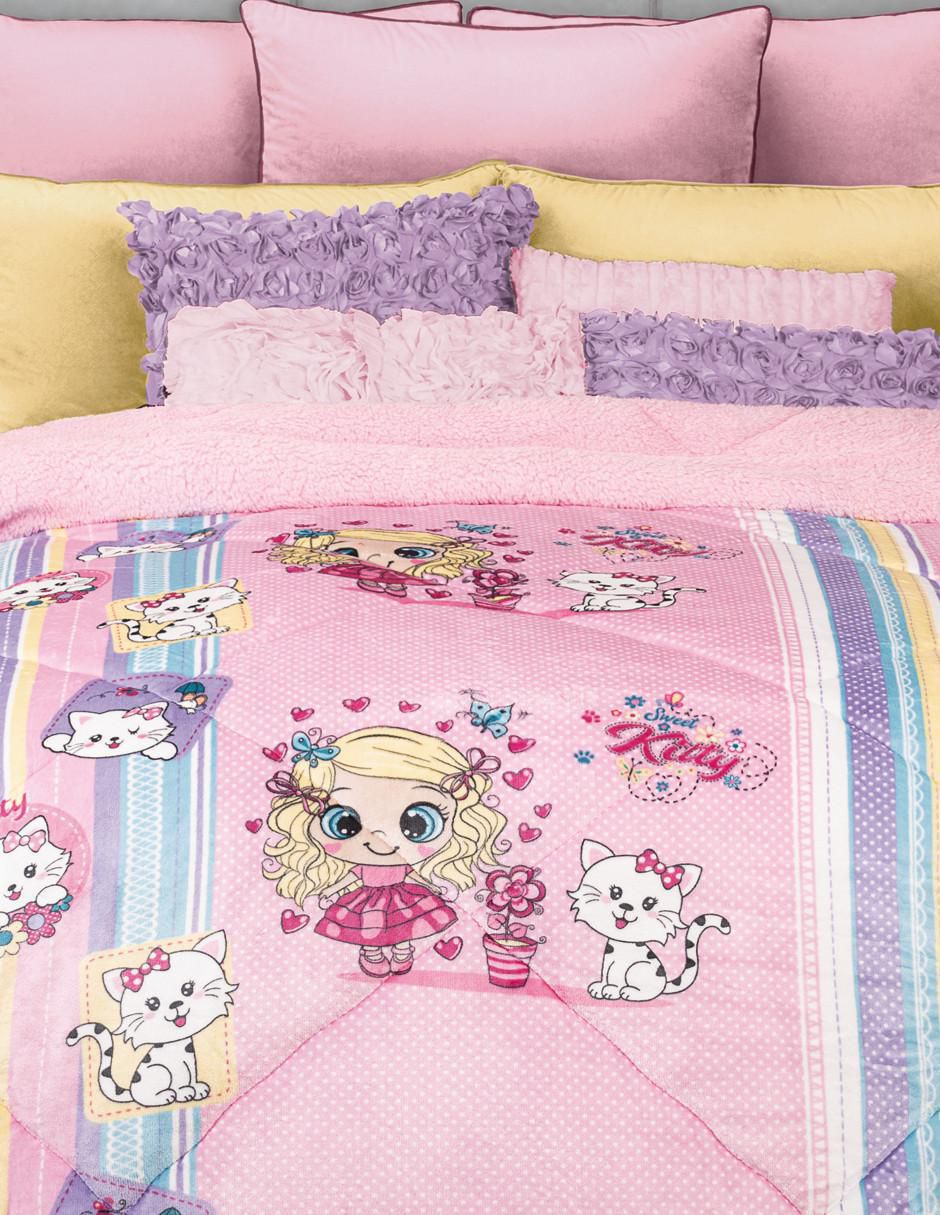 Cobertor Kitty estampado infantil 2