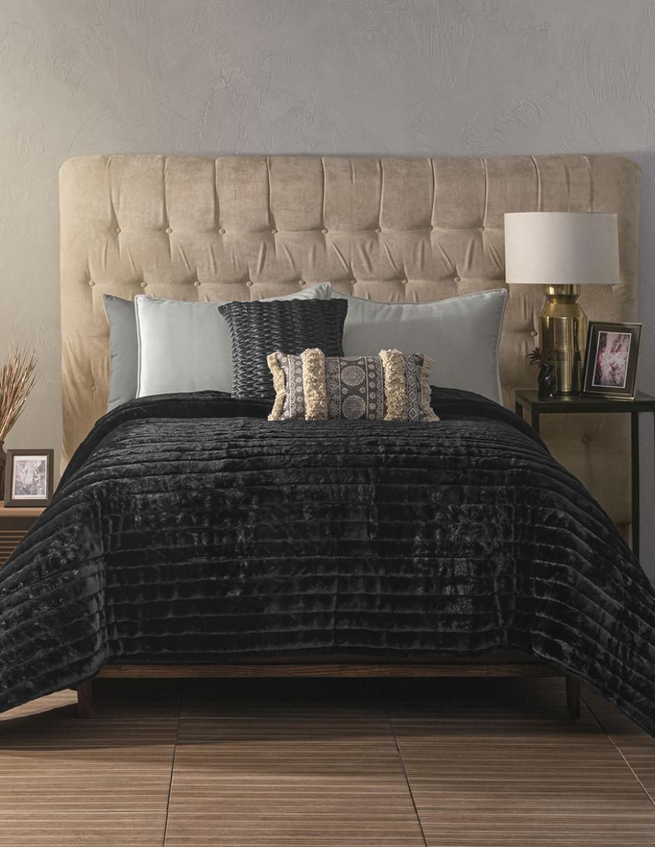Cobertor Luxurious Midnight estampado texturizado
