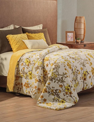Cobertor Floral Golden Sunshine estampado floral Cobertor Floral Golden Sunshine estampado floral