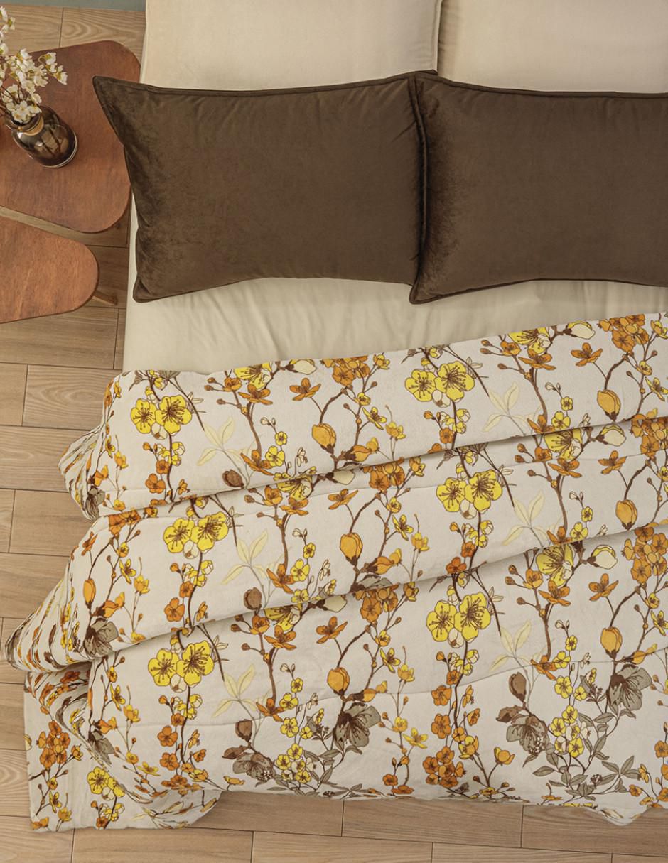 Cobertor  Floral Golden Sunshine estampado floral 2