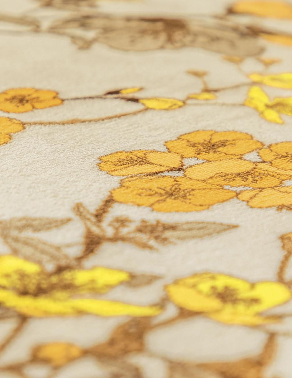 Cobertor  Floral Golden Sunshine estampado floral 3