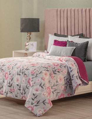 Cobertor Cielo Amarena estampado floral