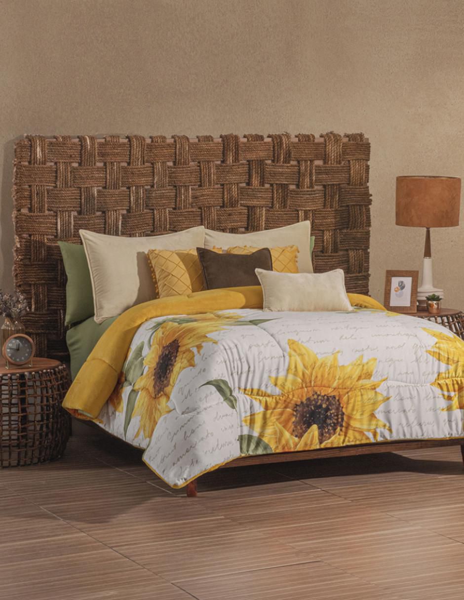 Cobertor  Girasoles estampado floral 2