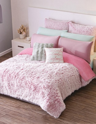 Cobertor Faux Fur Hot Pink estampado texturizado