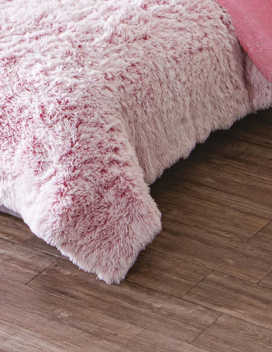 Cobertor Faux Fur Hot Pink estampado texturizado