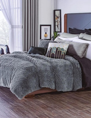 Cobertor Faux Angora estampado texturizado