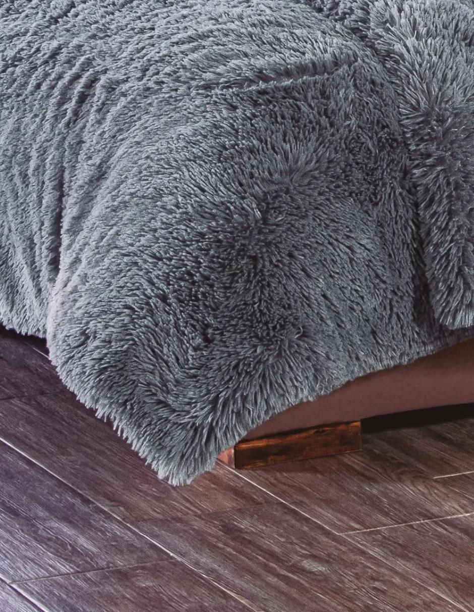 Cobertor Faux Angora estampado texturizado