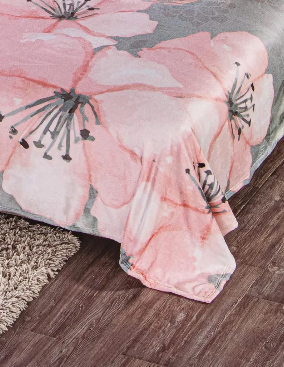 Cobertor  Zion estampado floral 2