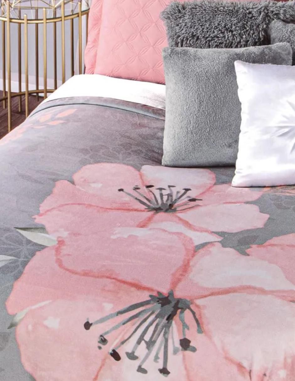 Cobertor  Zion estampado floral 4