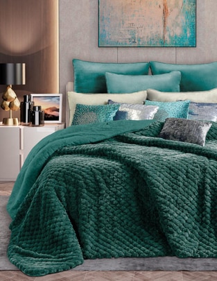 Cobertor Maison Esmeralda estampado texturizado