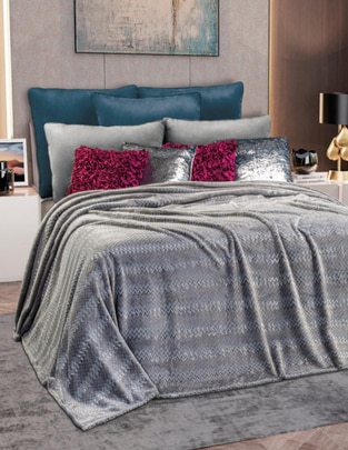 Cobertor Platinum Ultra Fleece estampado texturizado