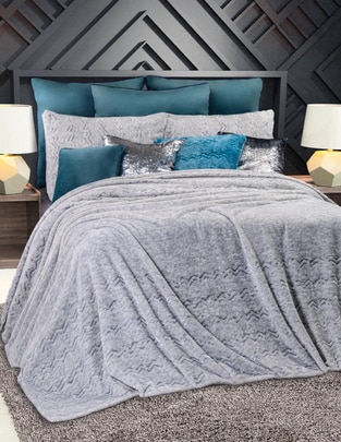 Cobertor Glaciar Ultra Fleece estampado texturizado