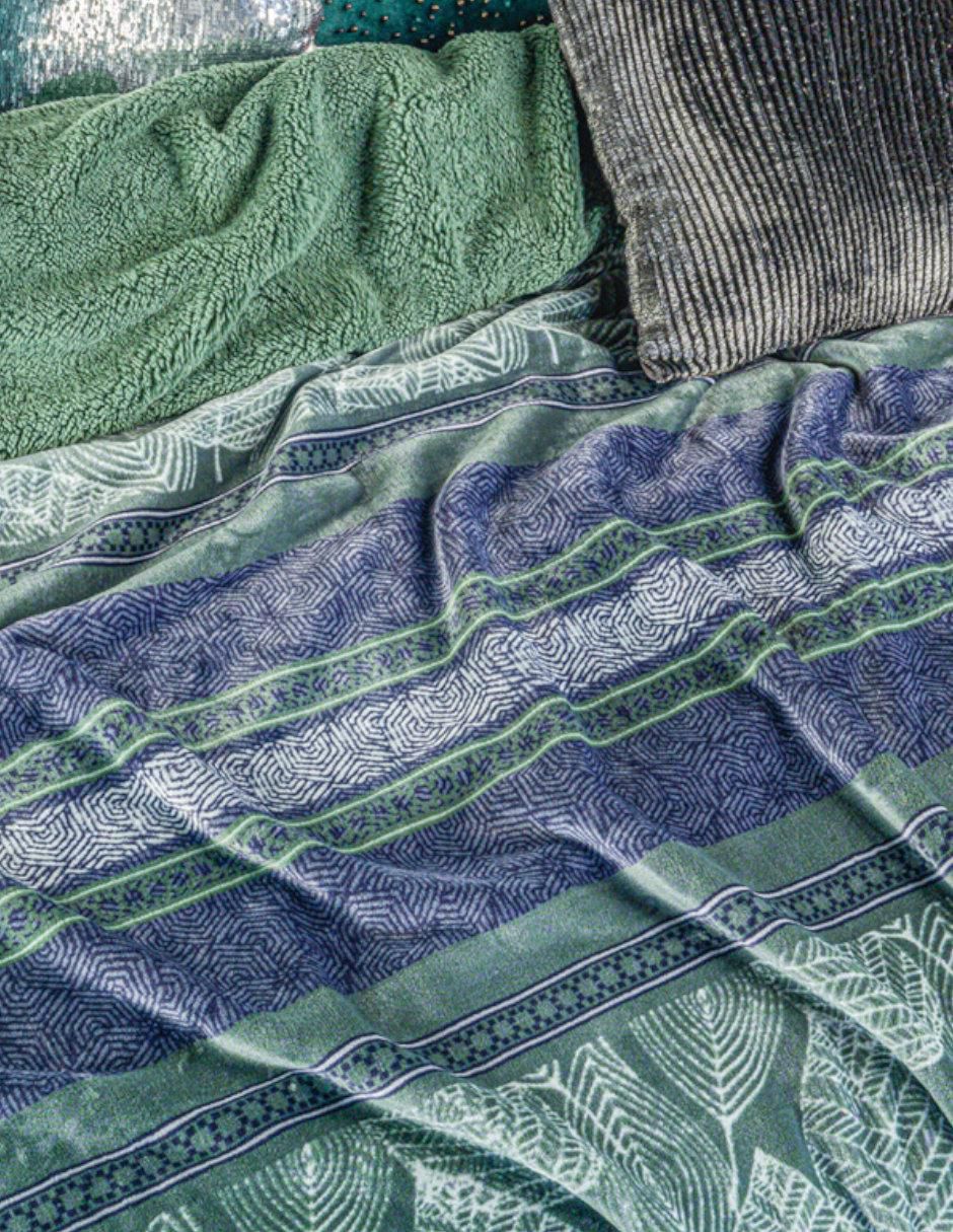 Cobertor Borrega estampado floral 2