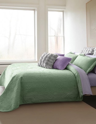 Set de colcha Velvet Pistachio Set de colcha Velvet Pistachio