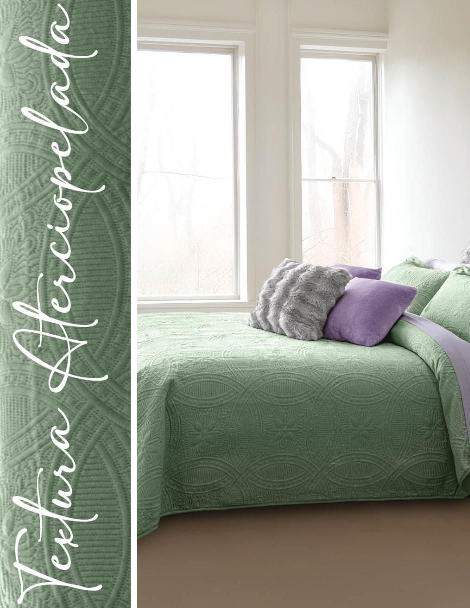 Set de colcha Velvet Pistachio 3