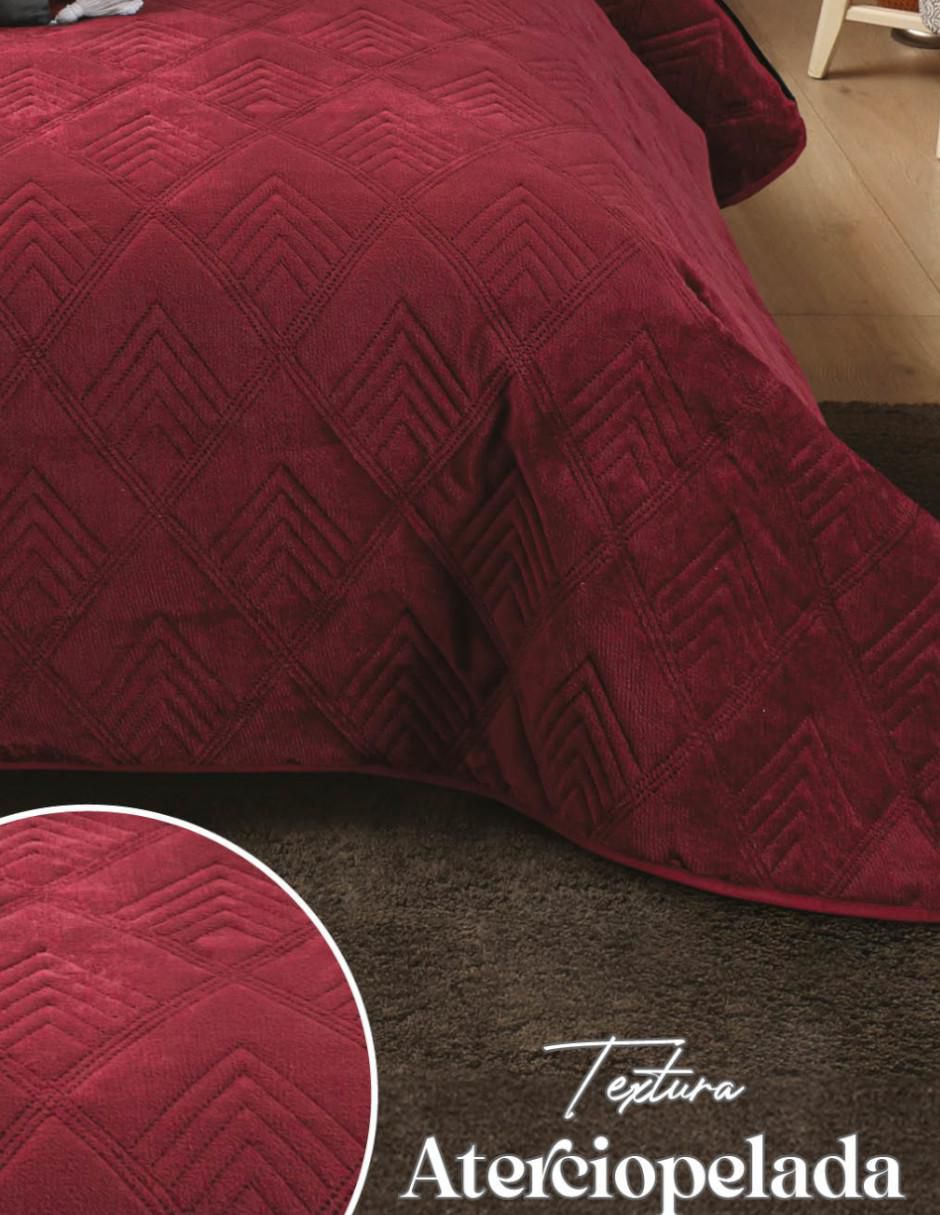 Set de colcha Velvet Pinot Noir 2
