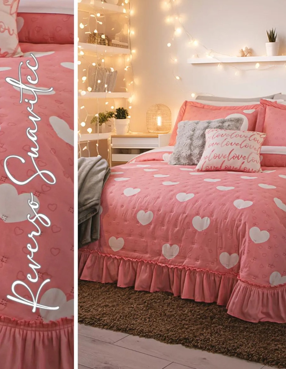 Set de colcha Corazones
