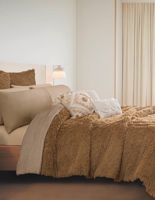 Cobertor Faux Fur Camel