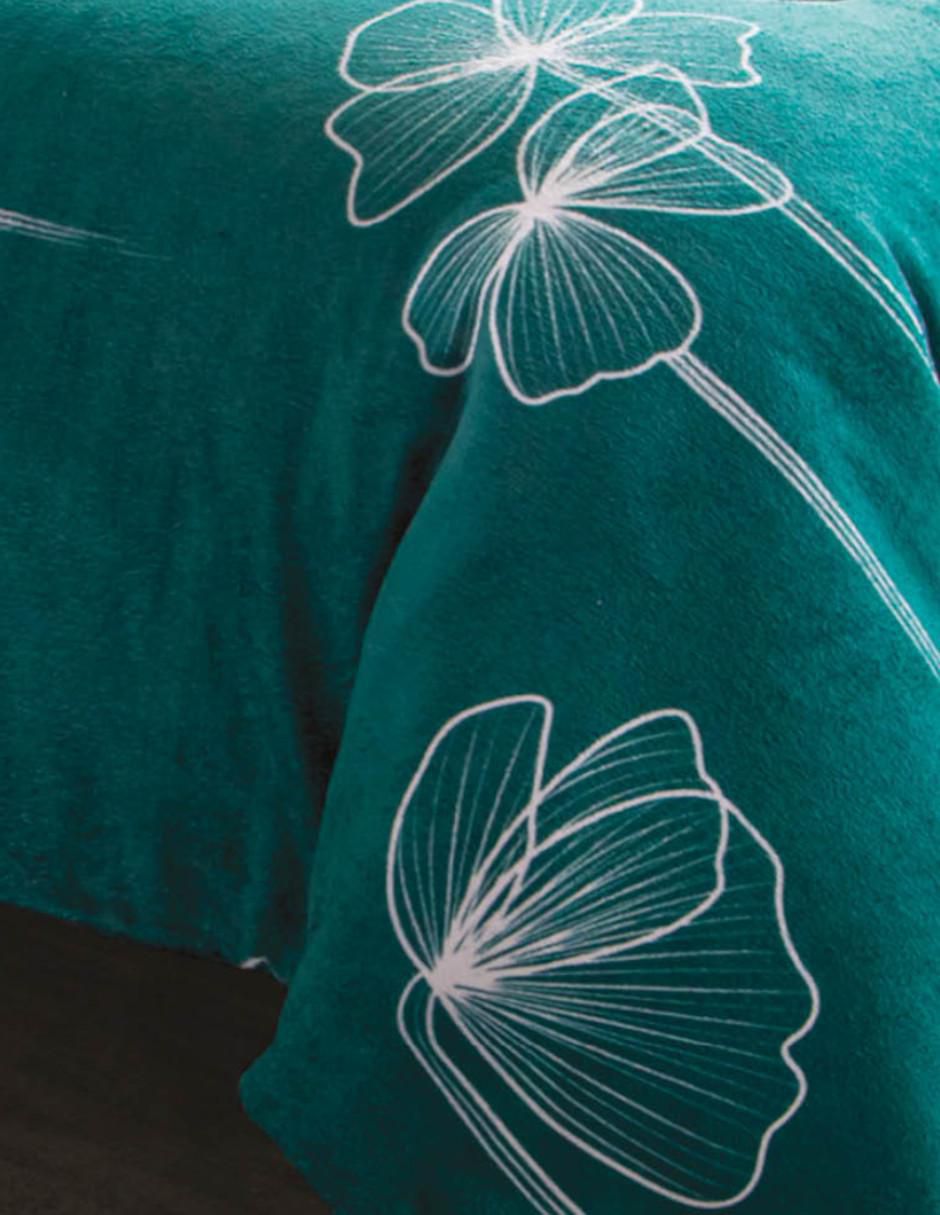 Cobertor  Campanilla estampado floral 3