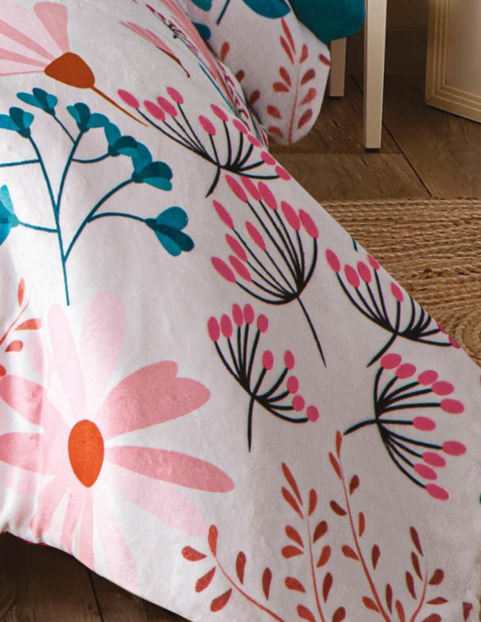 Cobertor  Dandelion Punch estampado floral 3