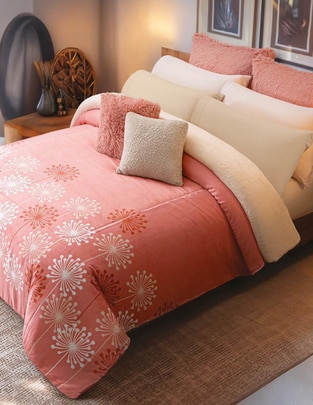 Cobertor Diente de León estampado floral